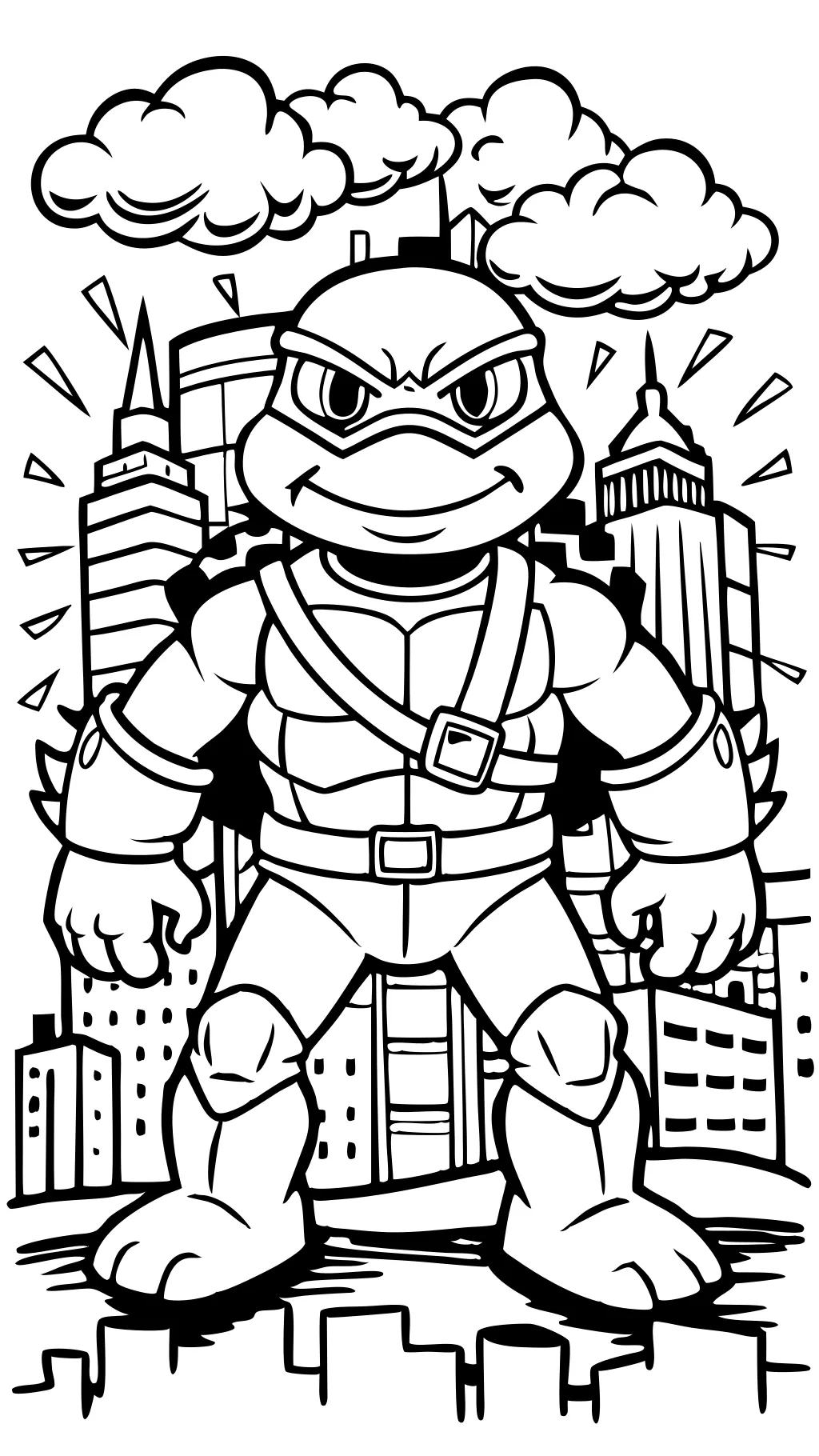 Tmnt Mutant Mayhem Páginas para colorear